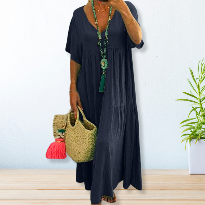Jolaine - Relaxed Fit Summer Maxi Dress (Plus Size Available)