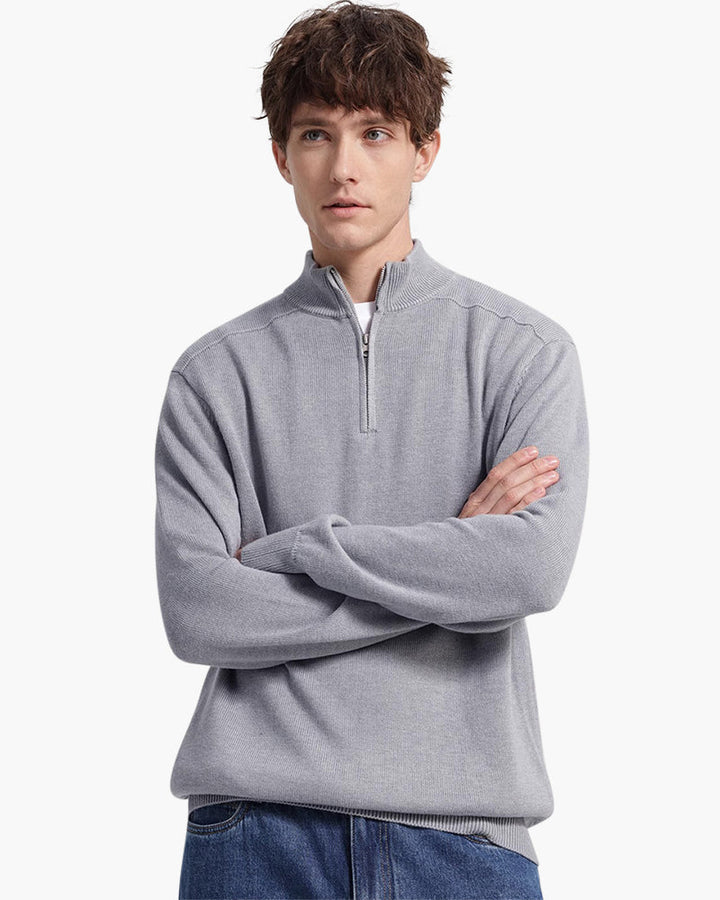 Men's Merino Wool Quarter Zip Jumper