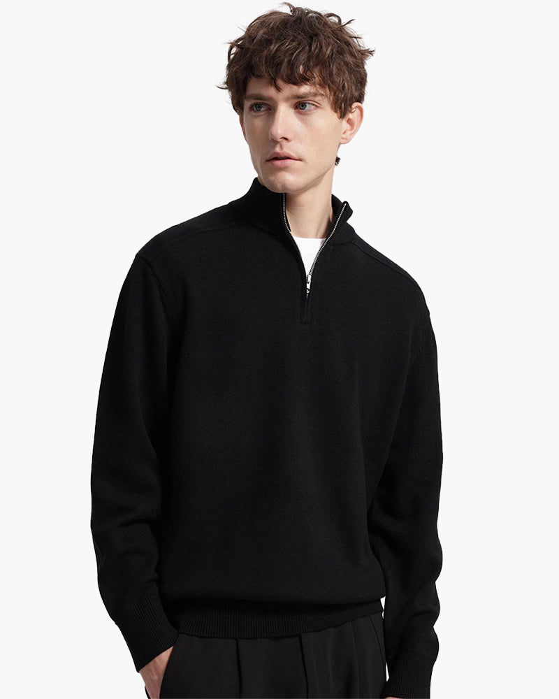 Men's Merino Wool Quarter Zip Jumper