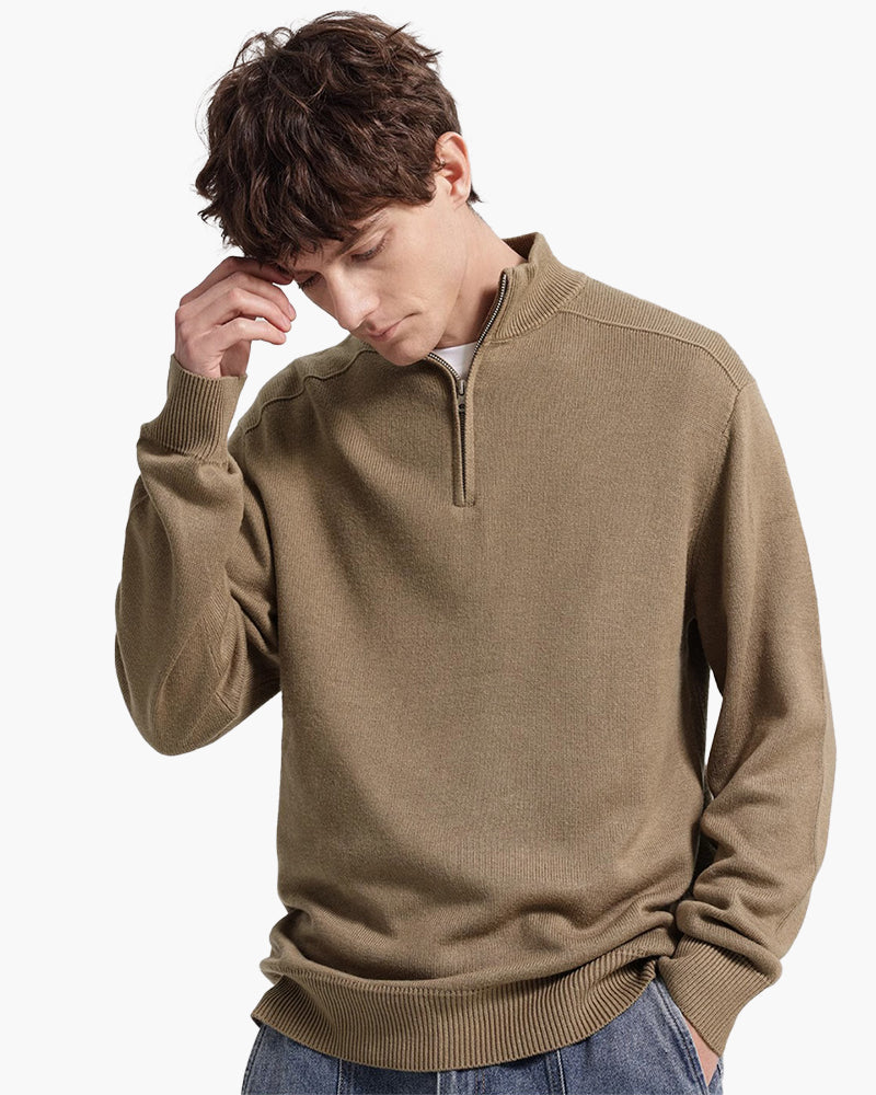 Men's Merino Wool Quarter Zip Jumper