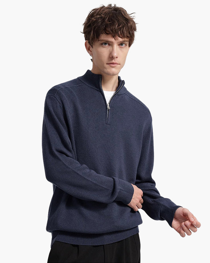 Men's Merino Wool Quarter Zip Jumper