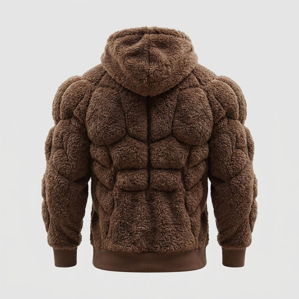 Titan Sherpa Muscle Hoodie | Padded Six Pack Fleece Pullover