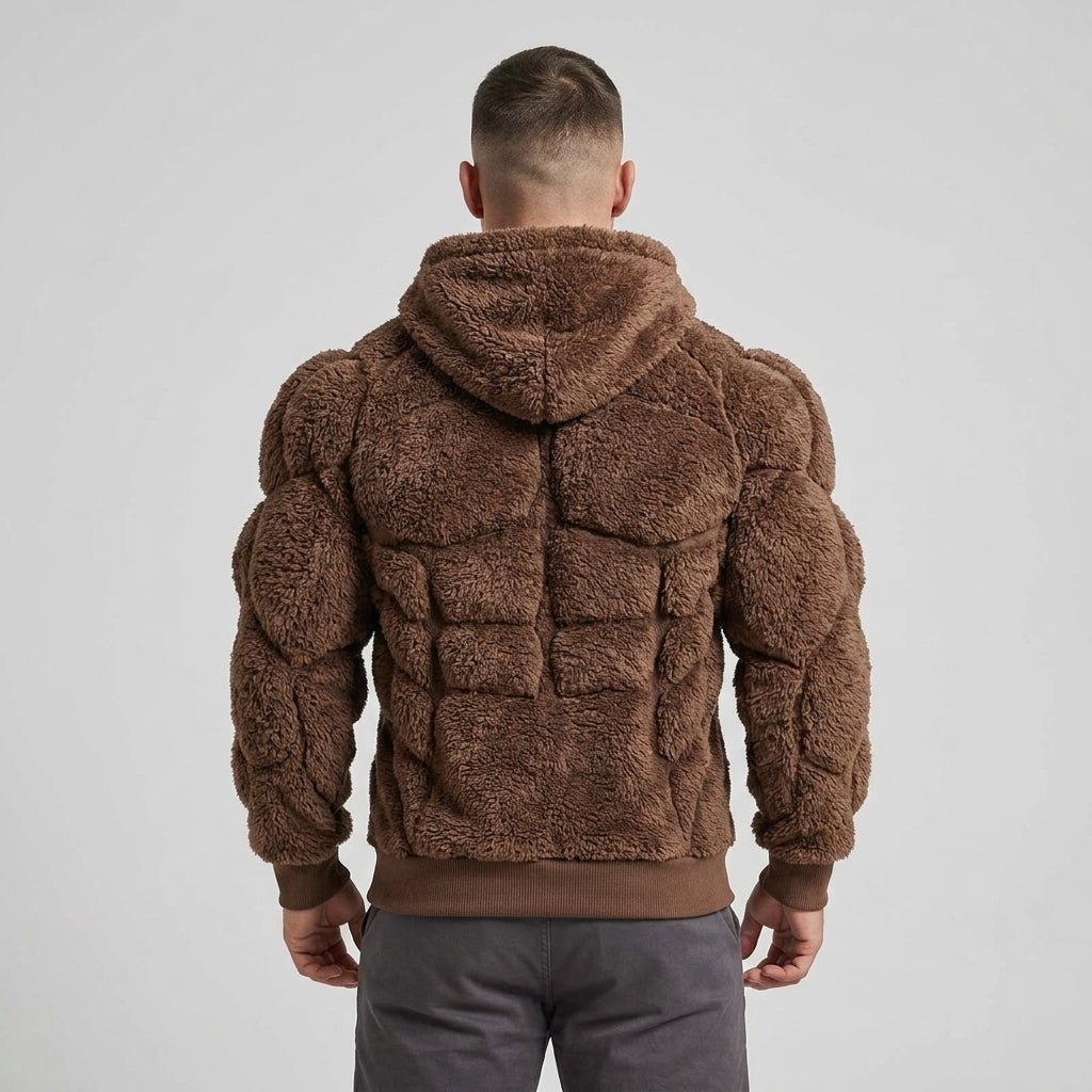 Titan Sherpa Muscle Hoodie | Padded Six Pack Fleece Pullover