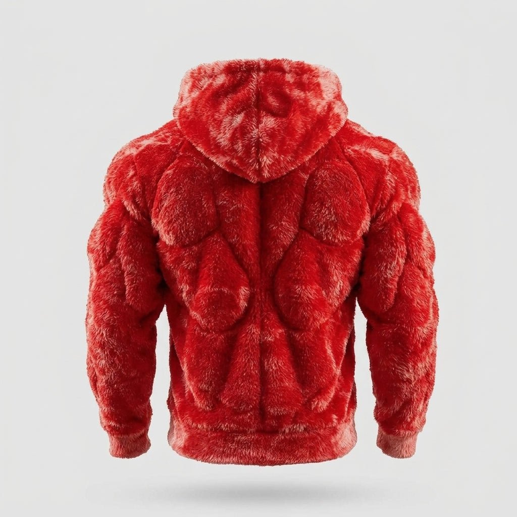 Titan Sherpa Muscle Hoodie | Padded Six Pack Fleece Pullover