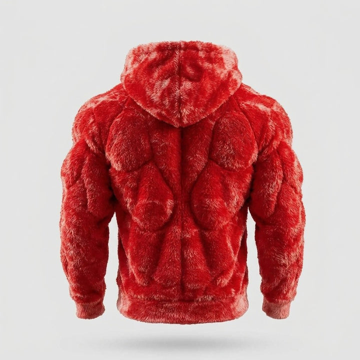 Titan Sherpa Muscle Hoodie | Padded Six Pack Fleece Pullover