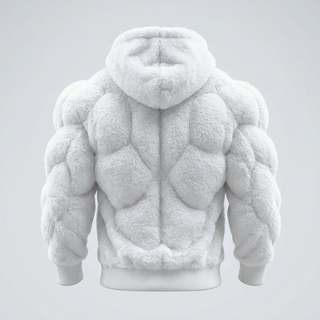 Titan Sherpa Muscle Hoodie | Padded Six Pack Fleece Pullover