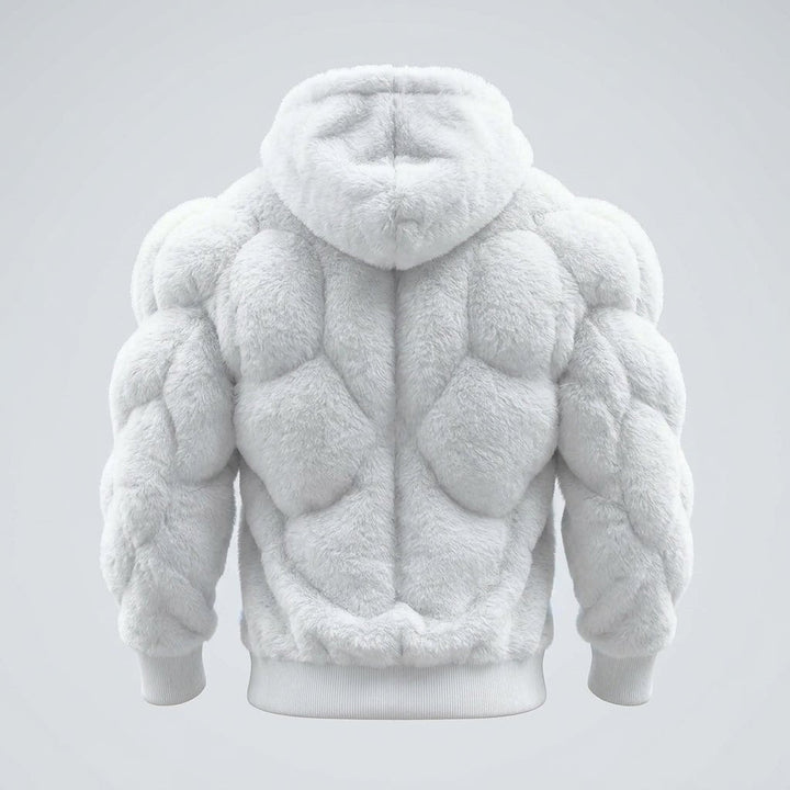 Titan Sherpa Muscle Hoodie | Padded Six Pack Fleece Pullover
