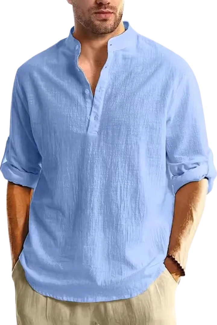 Lightweight Men’s Linen Collar Shirt