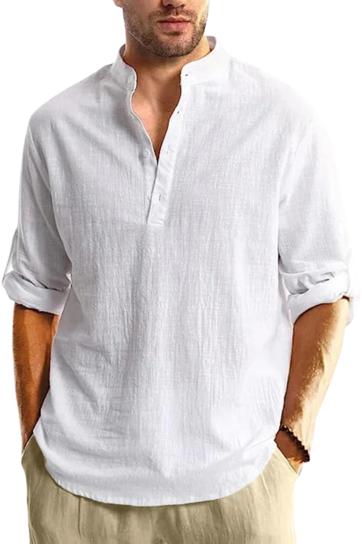 Lightweight Men’s Linen Collar Shirt