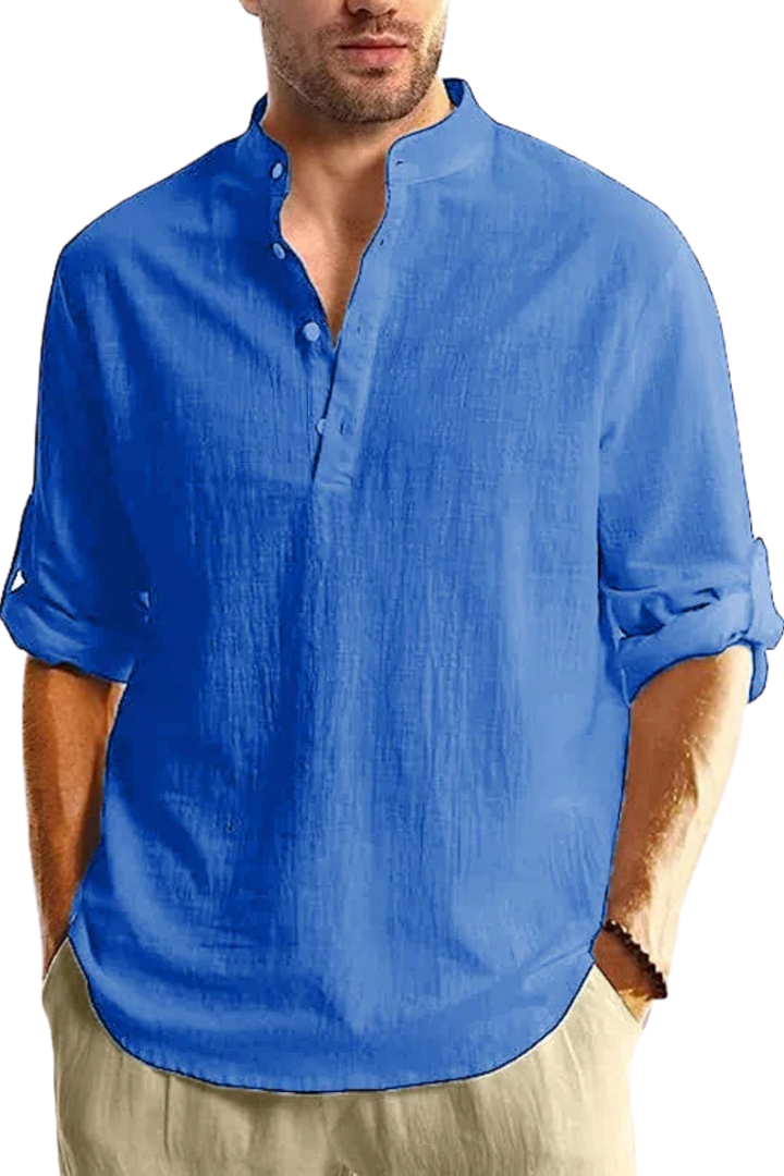 Lightweight Men’s Linen Collar Shirt