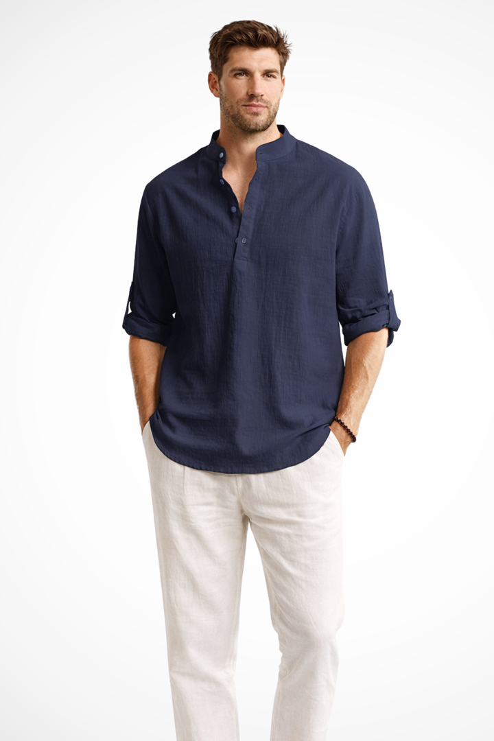 Lightweight Men’s Linen Collar Shirt