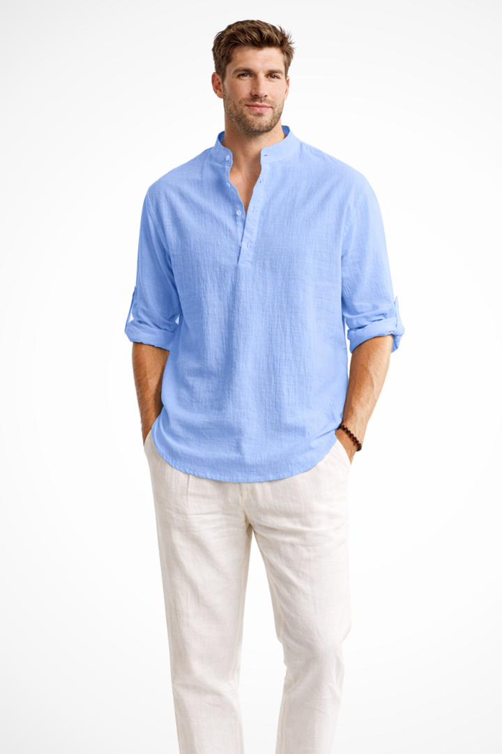 Lightweight Men’s Linen Collar Shirt