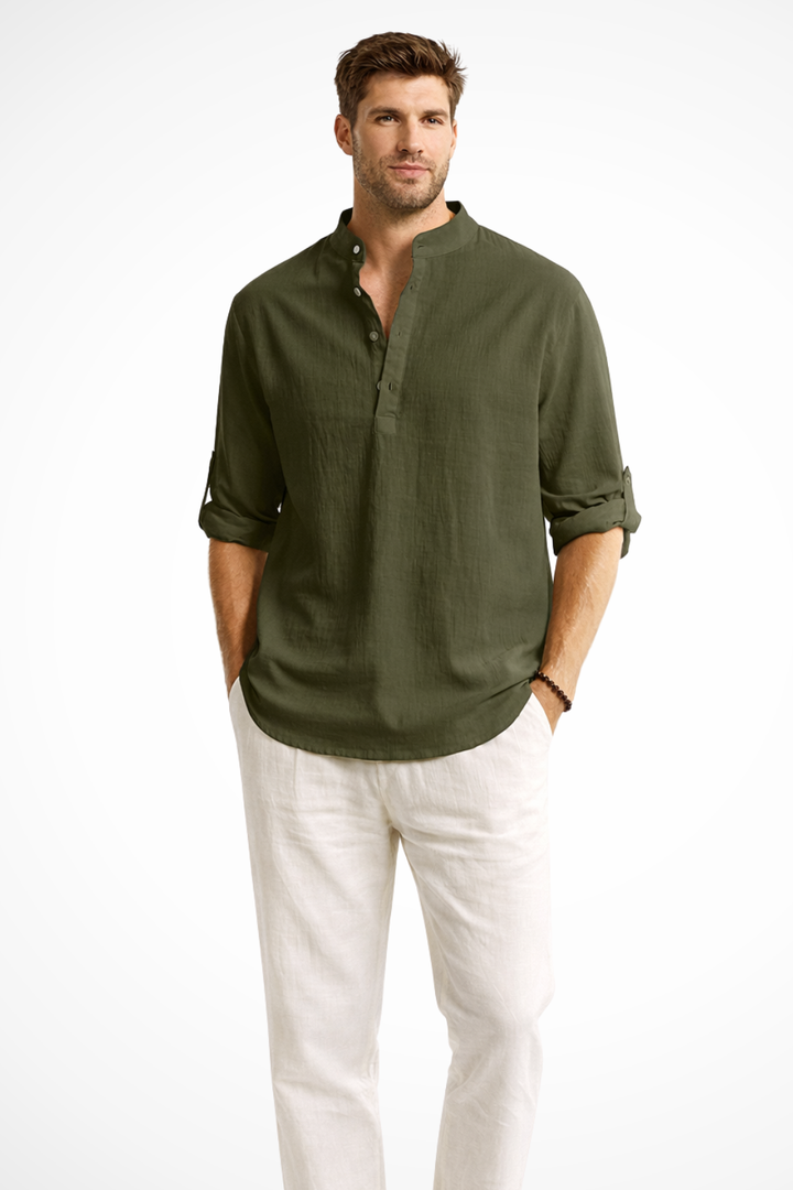Lightweight Men’s Linen Collar Shirt