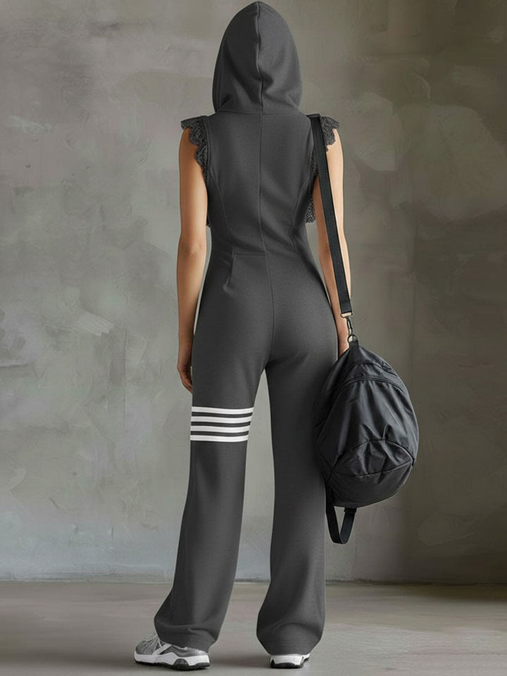 Women's Hooded Sleeveless Jumpsuit
