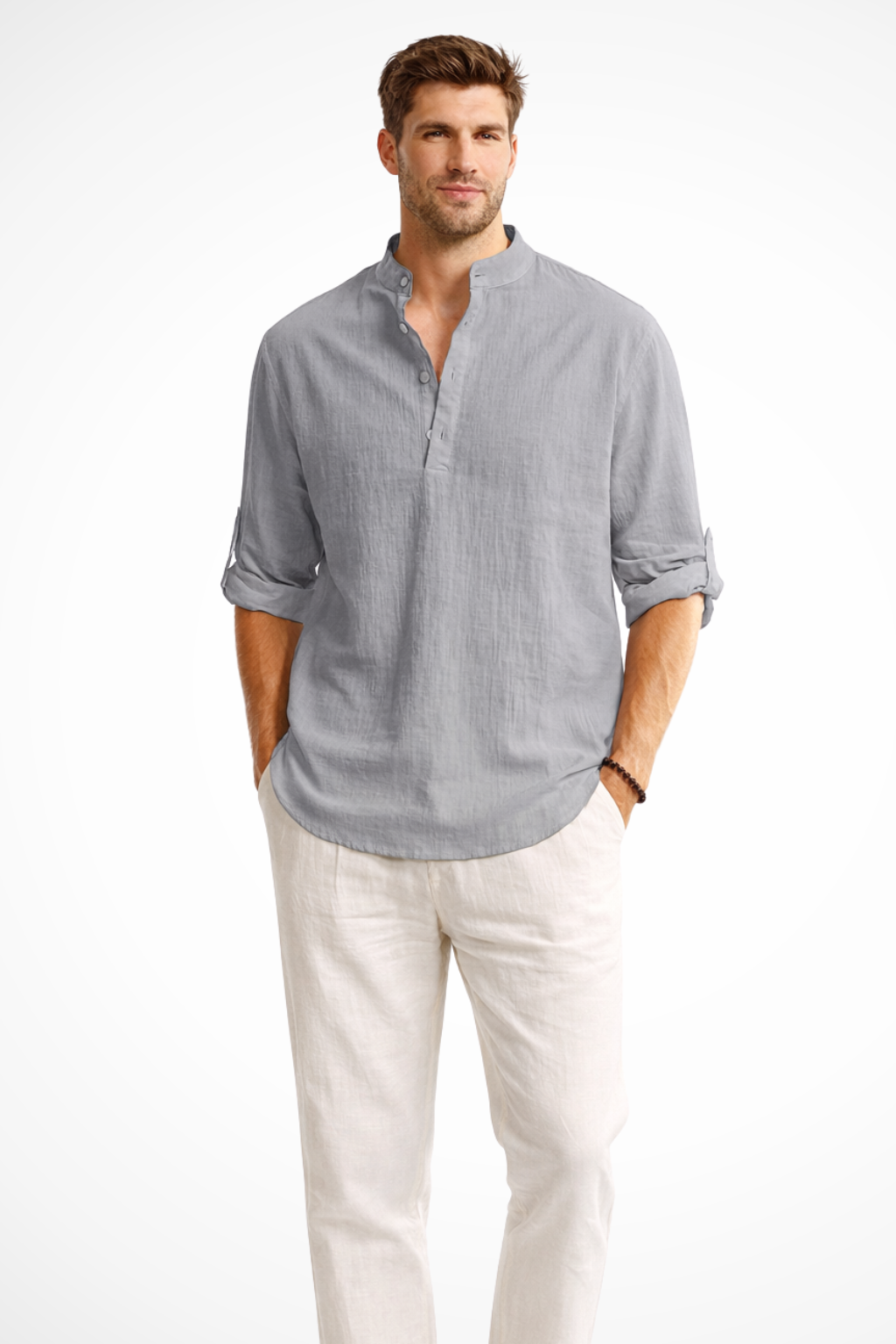 Lightweight Men’s Linen Collar Shirt