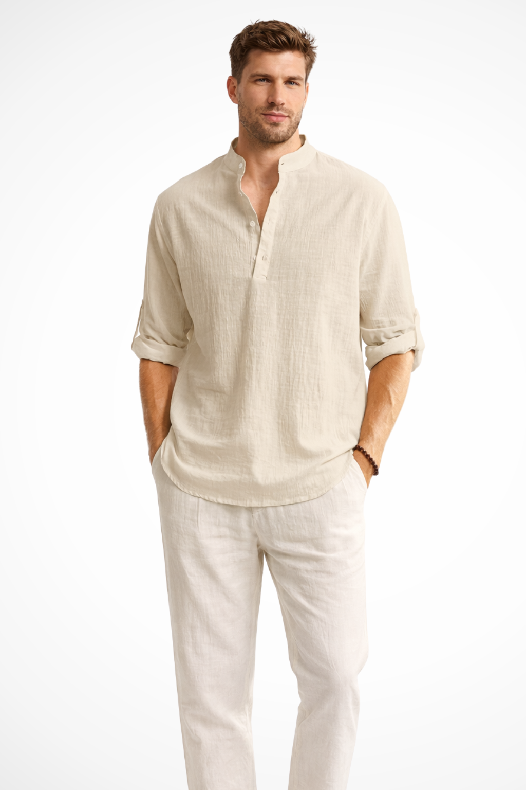Lightweight Men’s Linen Collar Shirt