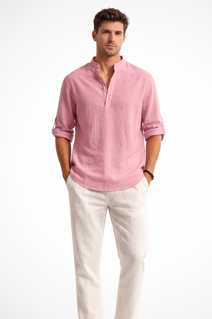Lightweight Men’s Linen Collar Shirt