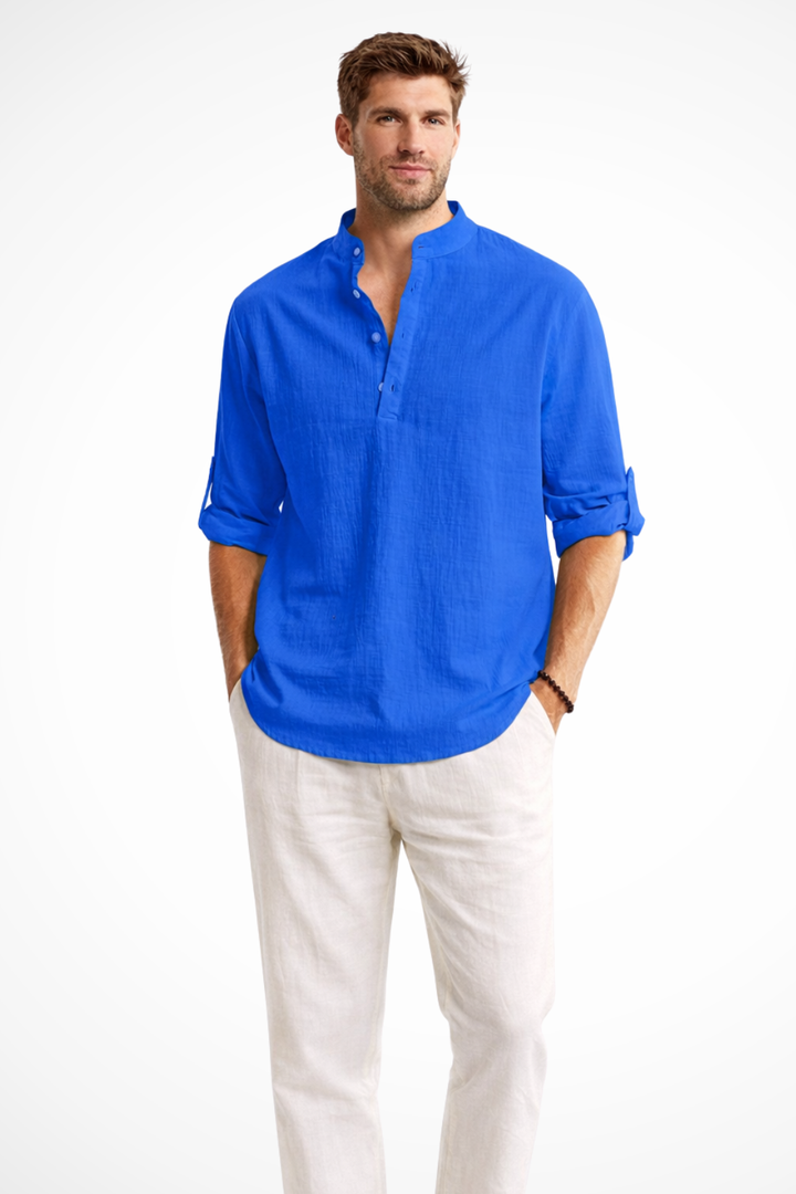 Lightweight Men’s Linen Collar Shirt