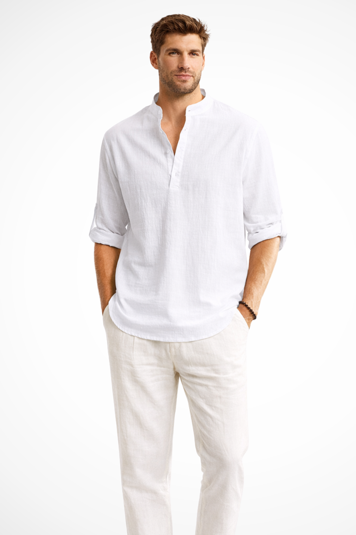 Lightweight Men’s Linen Collar Shirt