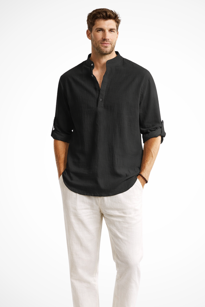 Lightweight Men’s Linen Collar Shirt