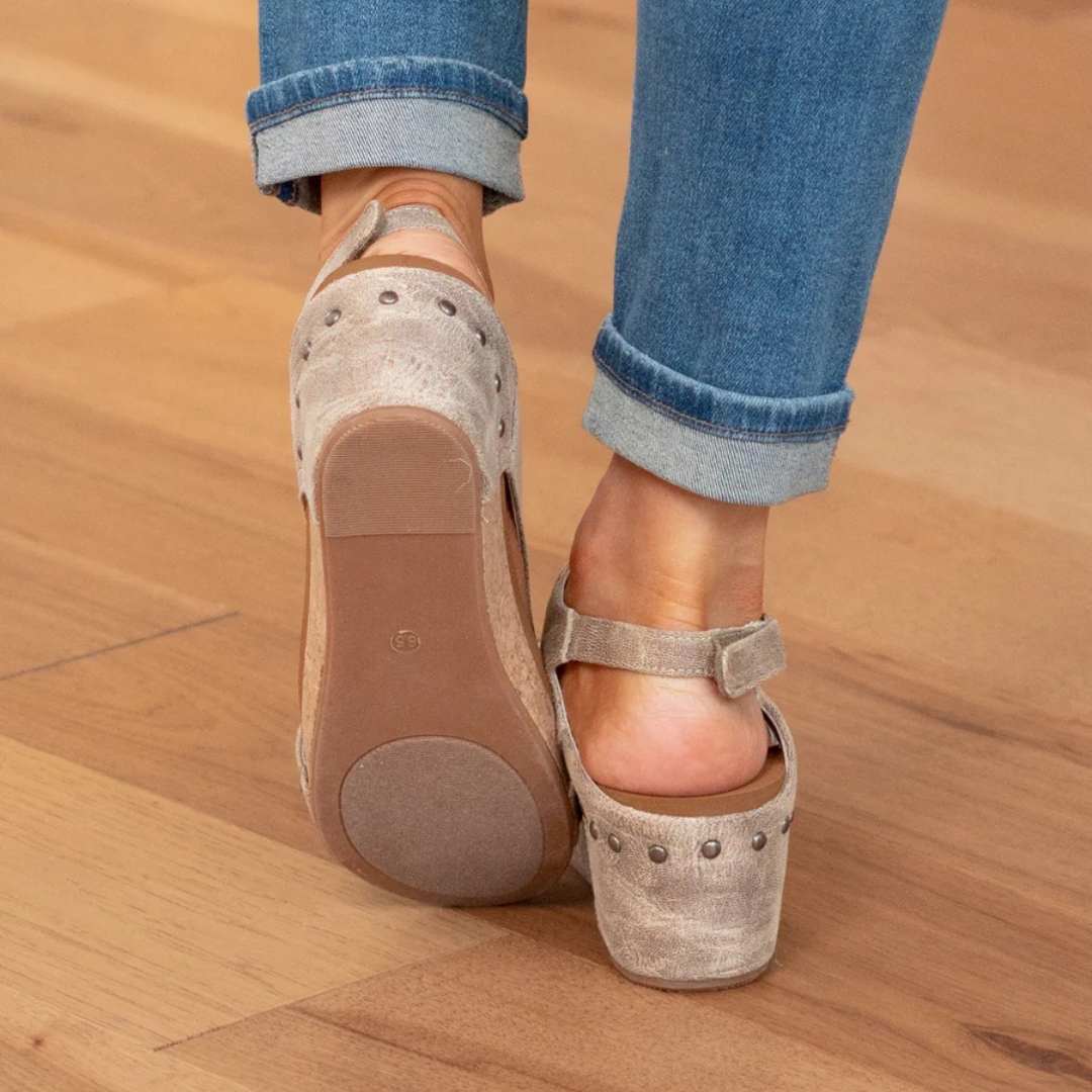 Women's Comfort Wedge Sandals with Slingback Strap