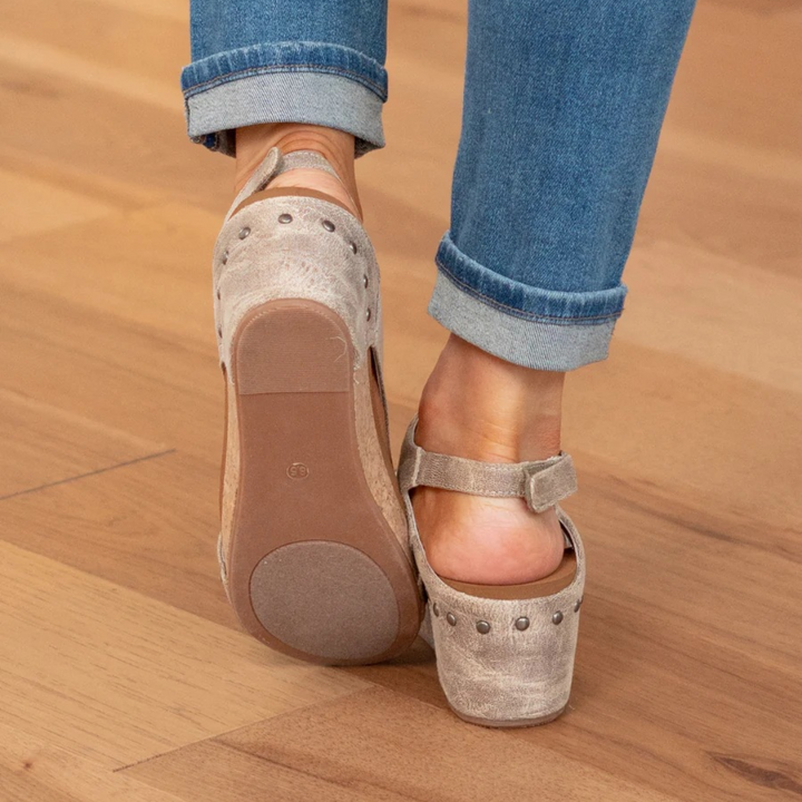 Women's Comfort Wedge Sandals with Slingback Strap