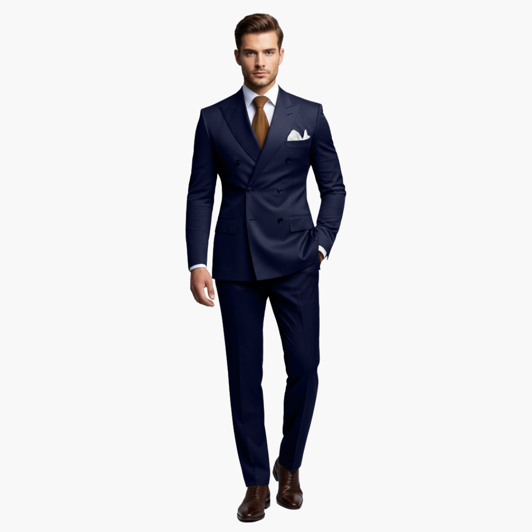 Slim Fit Men's Suit Two-Piece Set
