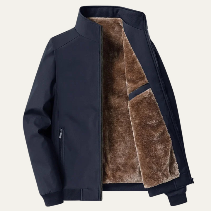 Men's Jacket with Zip Front and Relaxed Fit
