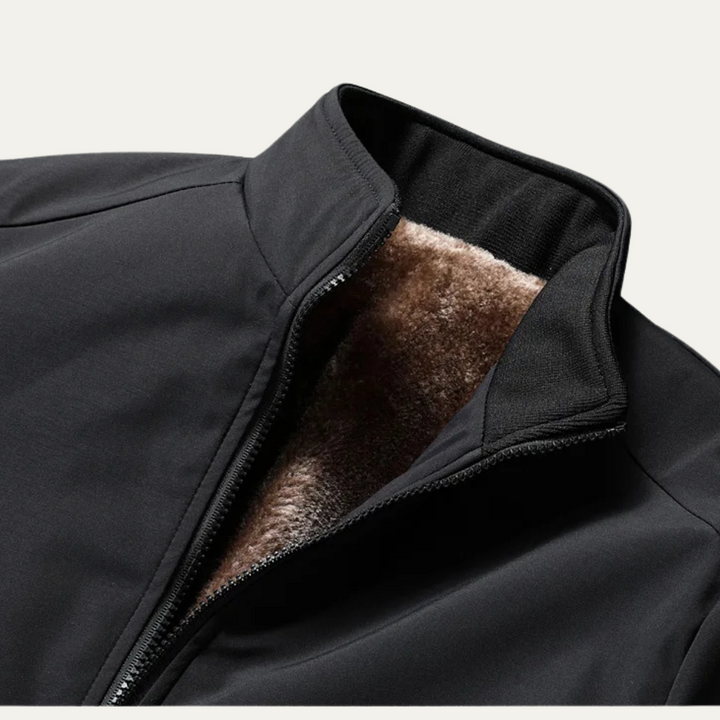 Men's Jacket with Zip Front and Relaxed Fit