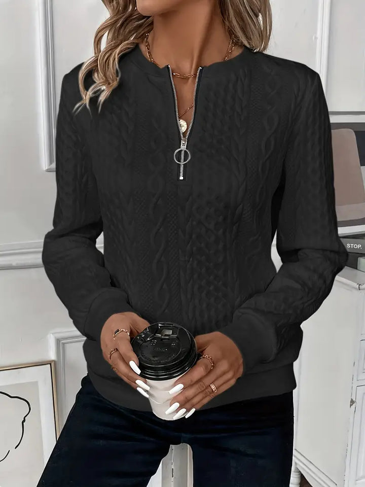 Cozy Zippered Sweater with Stylish Design