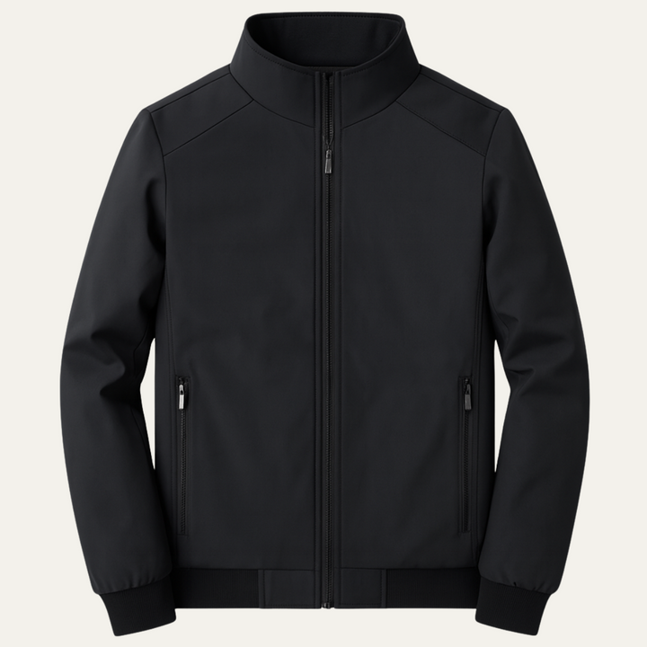 Men's Jacket with Zip Front and Relaxed Fit
