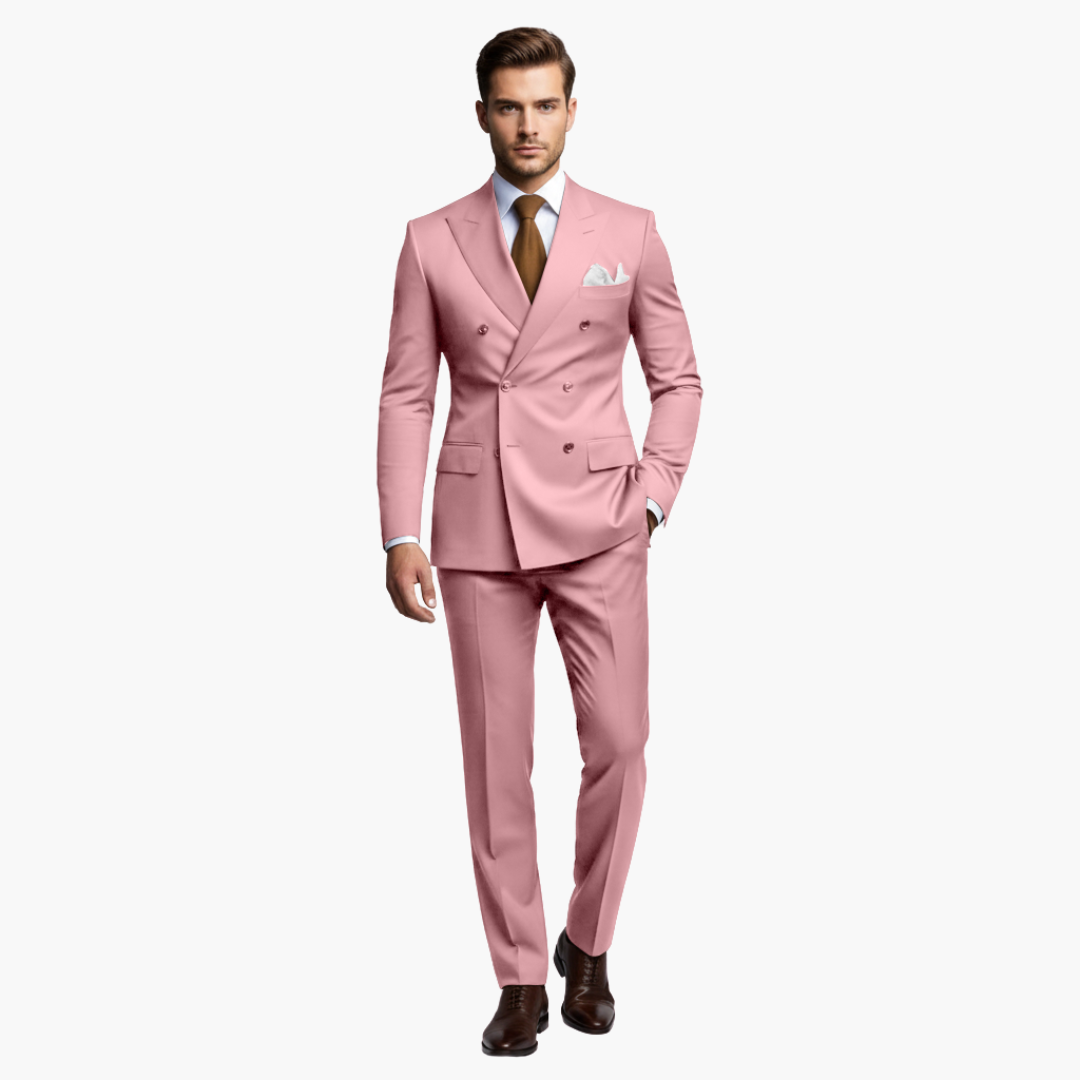 Slim Fit Men's Suit Two-Piece Set