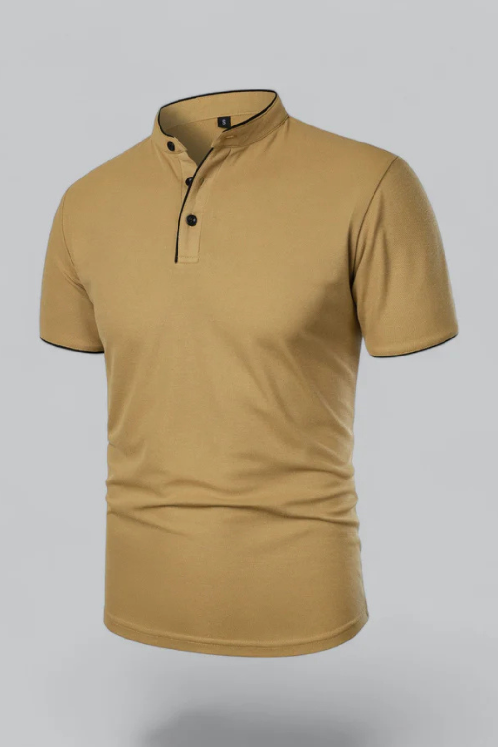 Rafferty | Men Collarless Short Sleeve Polo Shirt