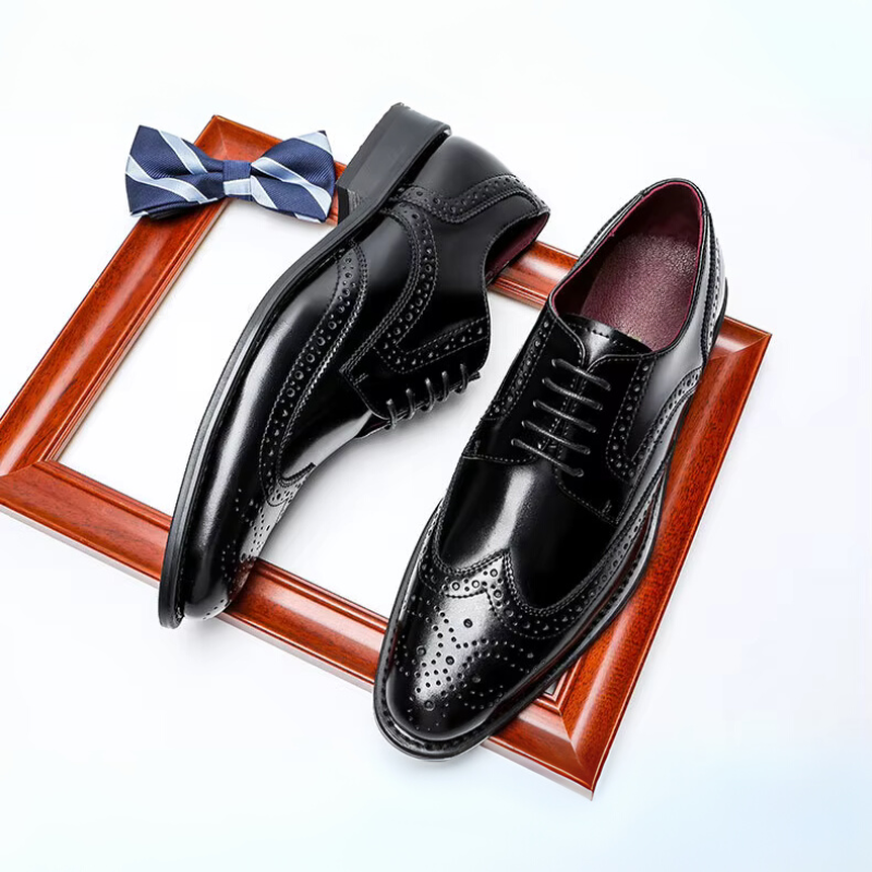 Vicenza Leather Wingtip Brogue Shoes