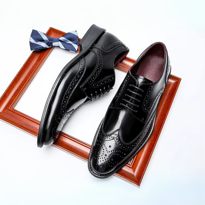 Vicenza Leather Wingtip Brogue Shoes
