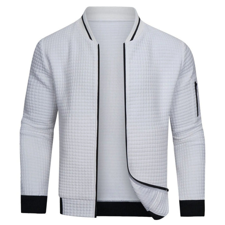 Men's Monochrome Check Bomber Jacket