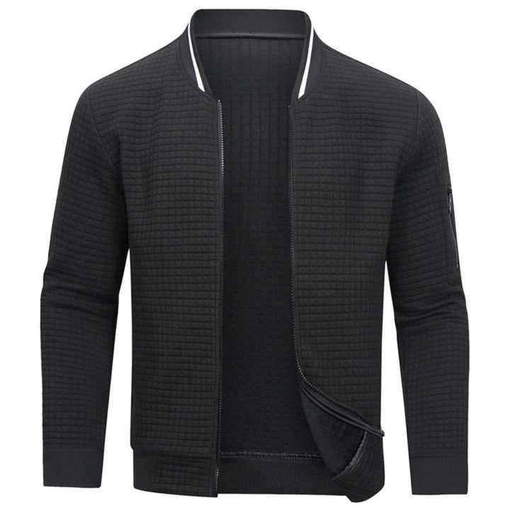 Men's Monochrome Check Bomber Jacket