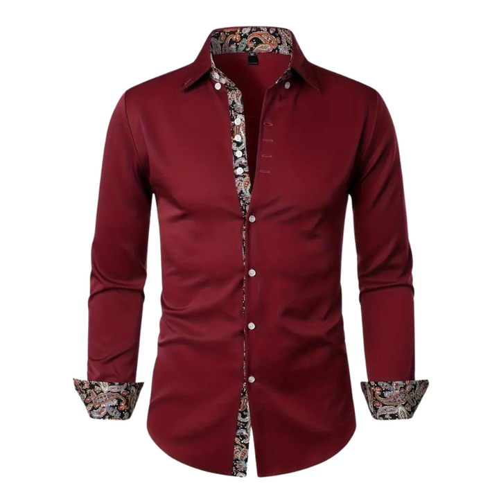 Chemise Homme Décontractée Coupe Slim à Boutons et Manches Longues
