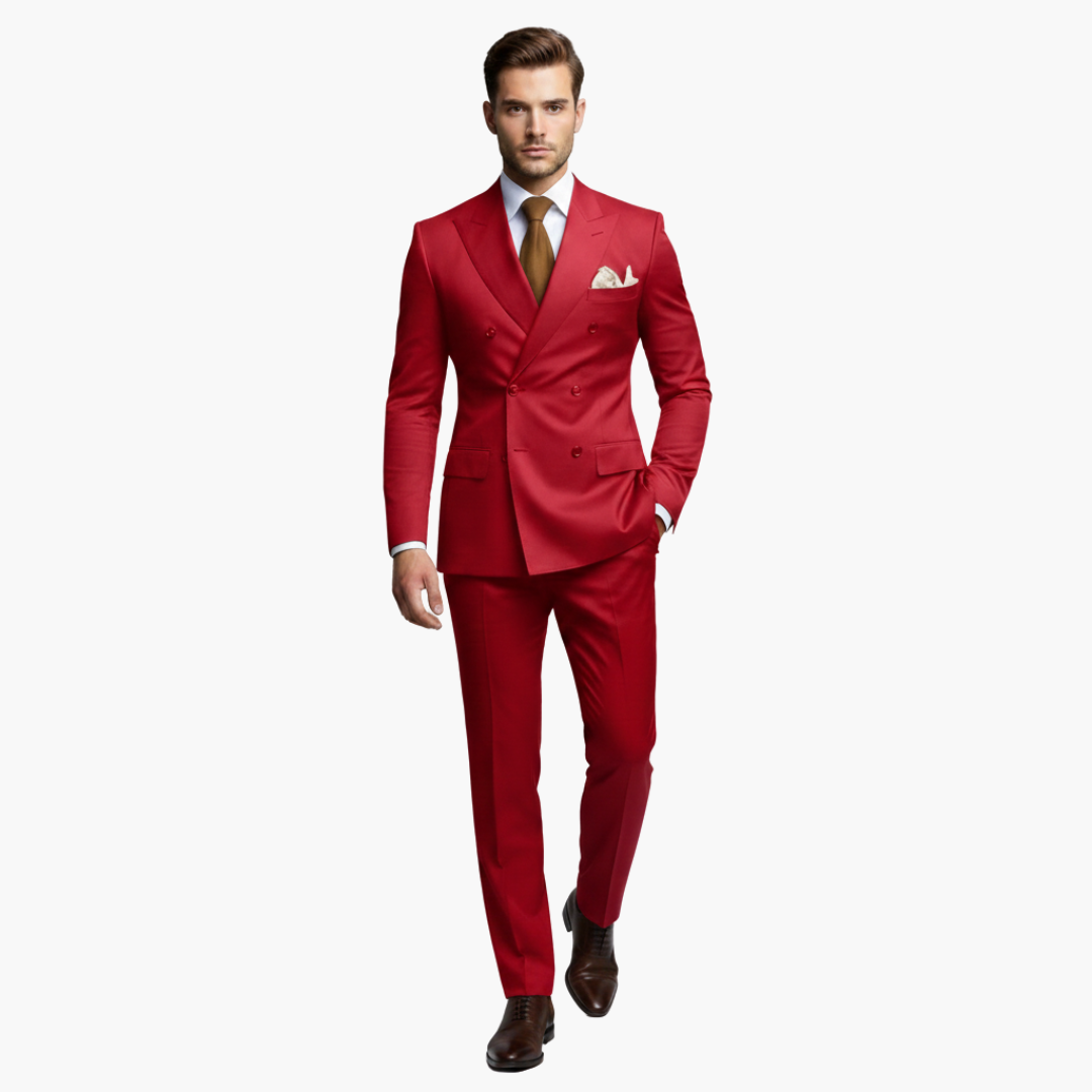 Slim Fit Men's Suit Two-Piece Set
