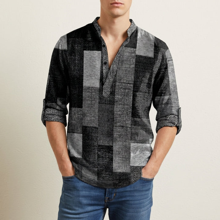 Frudo Color Block Henley Shirt
