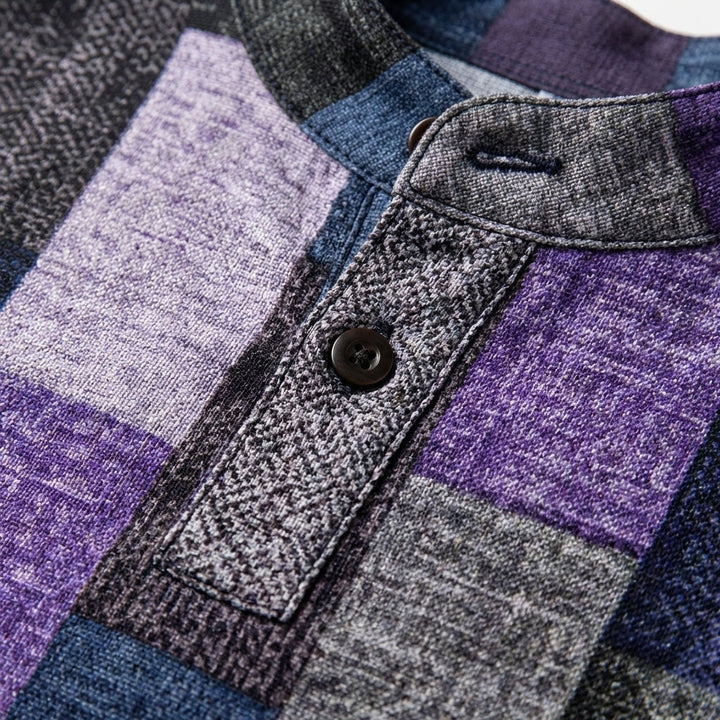 Frudo Color Block Henley Shirt
