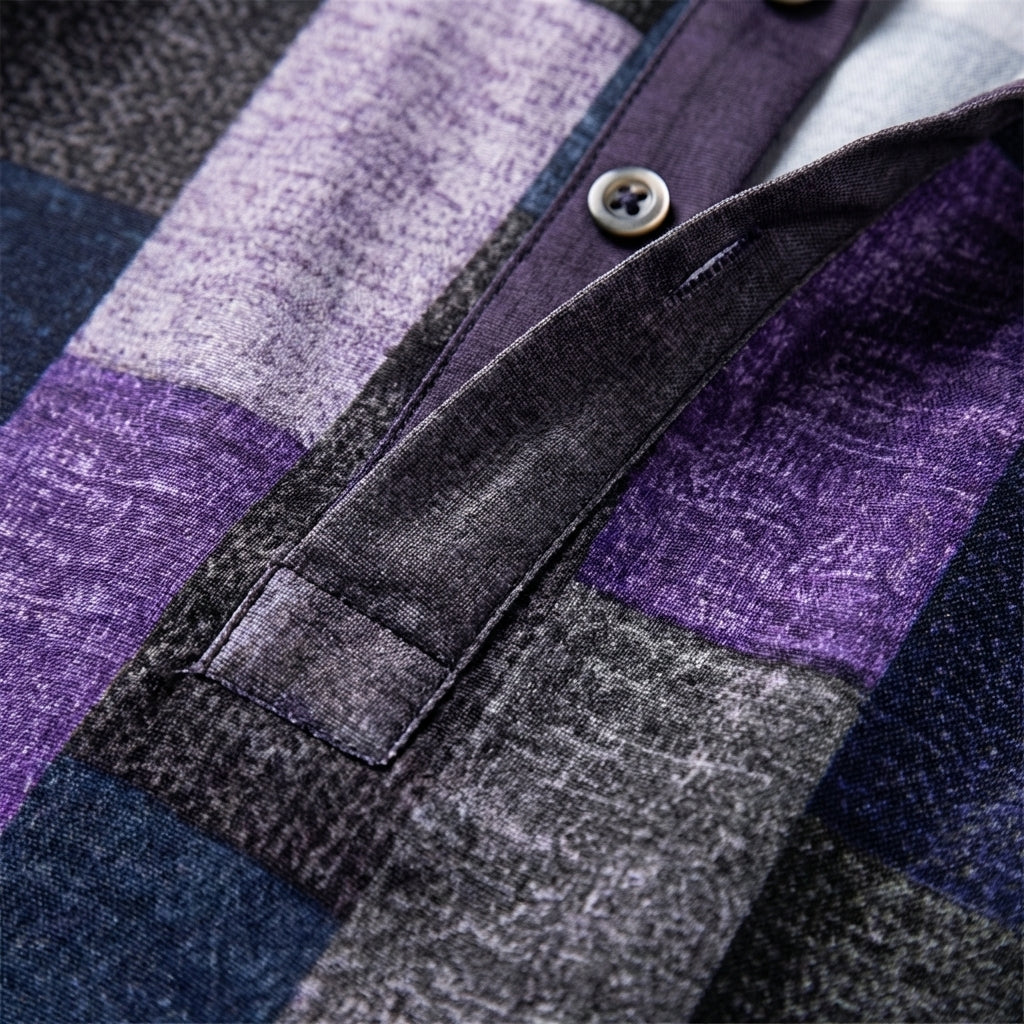 Frudo Color Block Henley Shirt