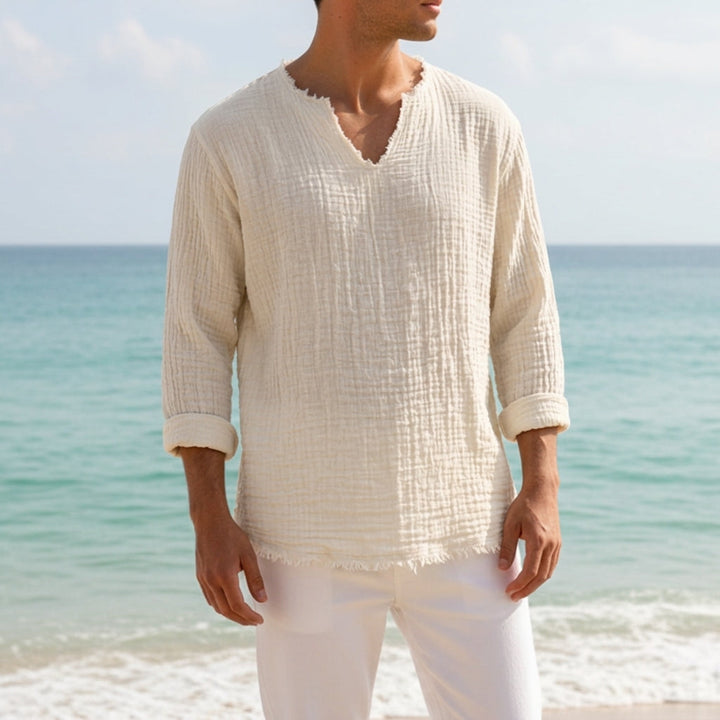 Capri Linen V-Neck Shirt