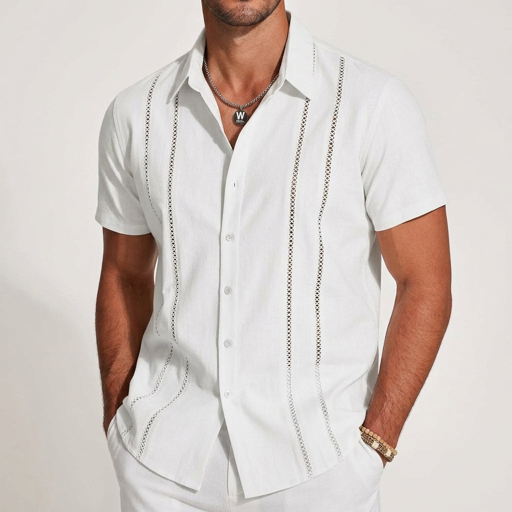 Solente Linen Guayabera Shirt
