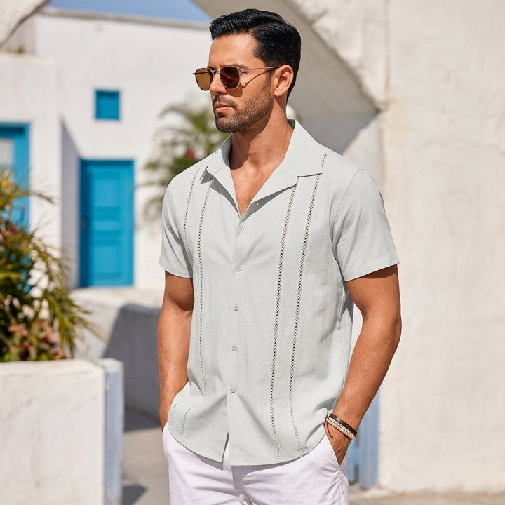 Solente Linen Guayabera Shirt