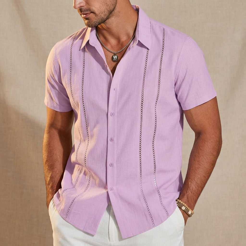 Solente Linen Guayabera Shirt