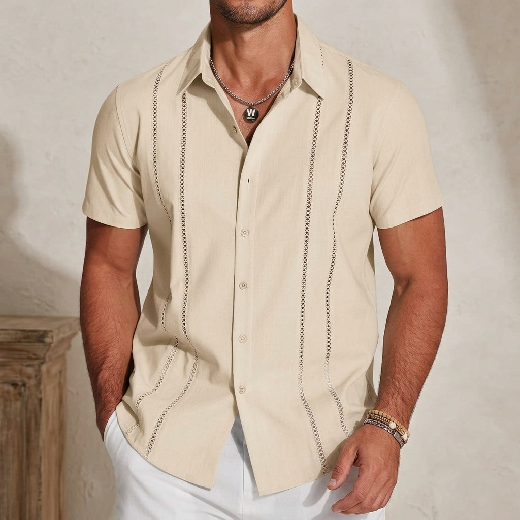 Solente Linen Guayabera Shirt