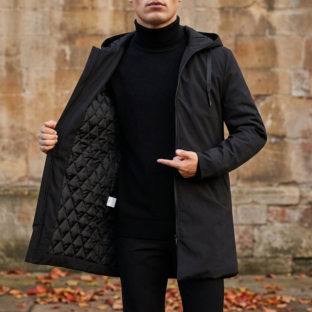 Nordvik Quilted-Lining Hooded Mid Coat