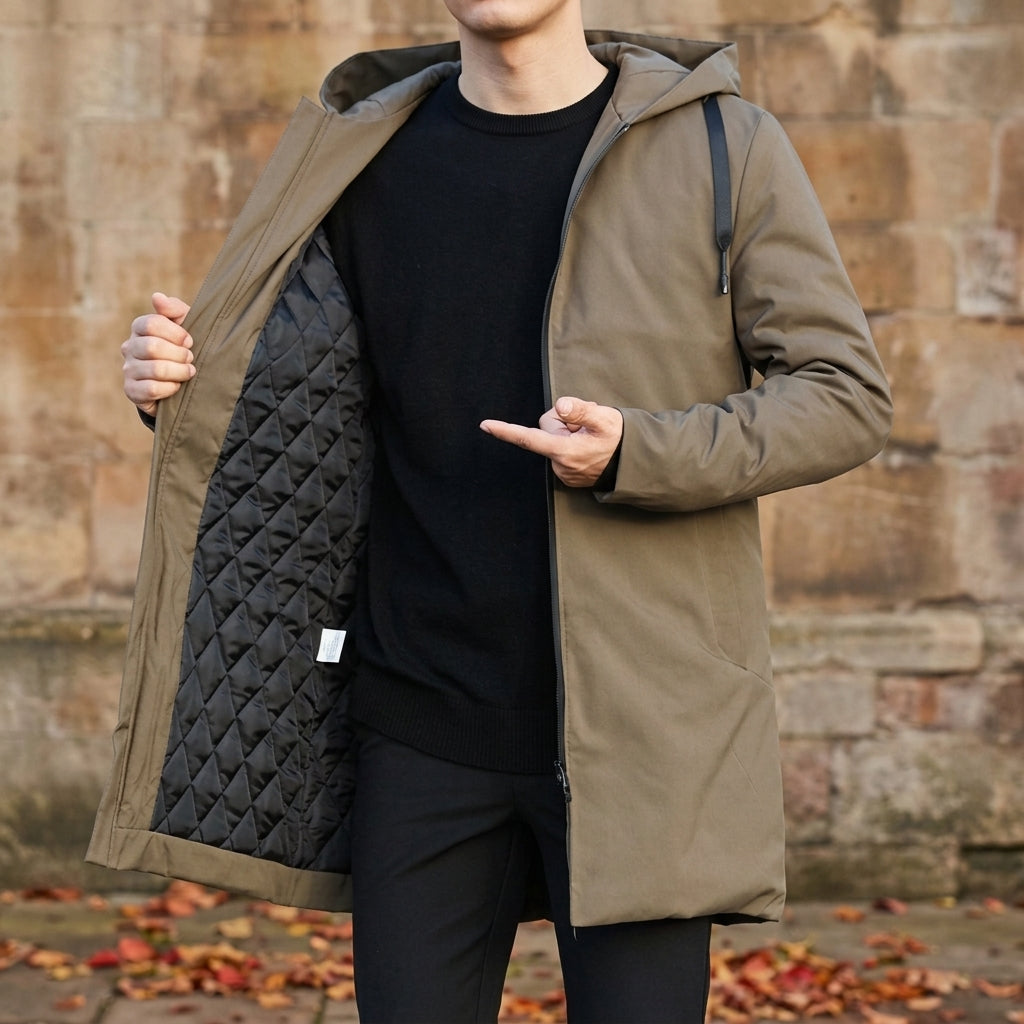 Nordvik Quilted-Lining Hooded Mid Coat