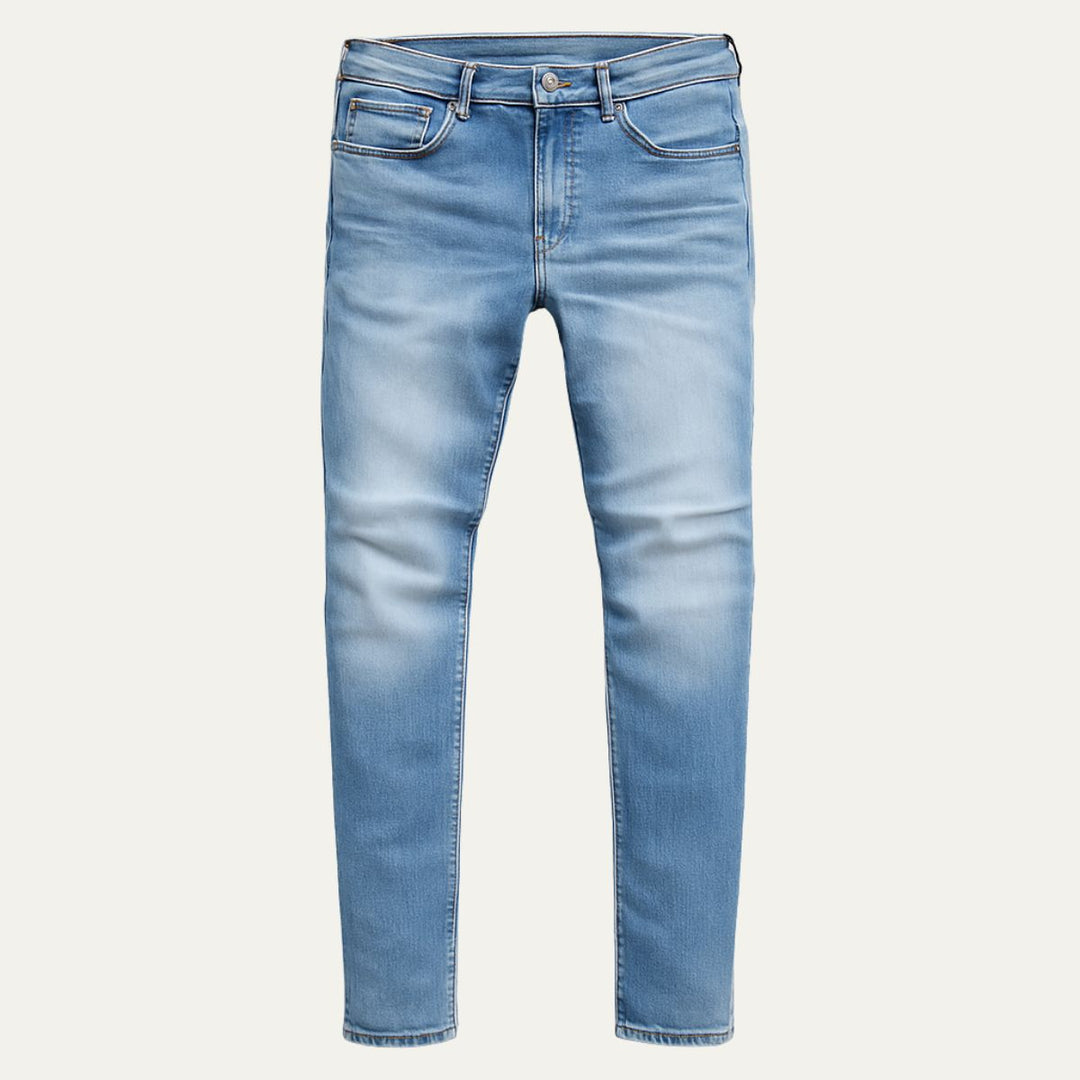 Men's Denim Jeans with Slim Fit and Side Pockets